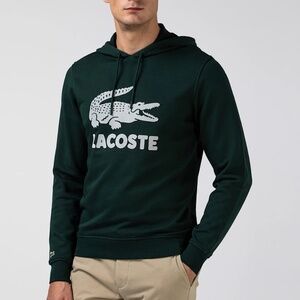 Lacoste Men's Printed Logo Fleece Hoodie